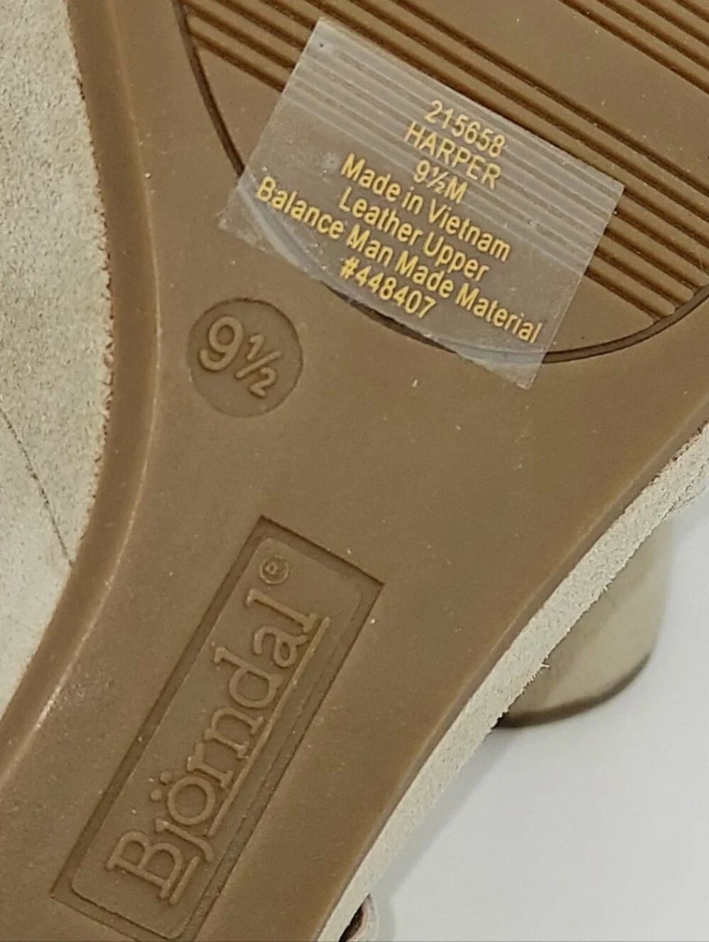 Bjorndal New Harper Slingback Tan Suede Wedge Sandal 9.5 - Picture 9 of 11